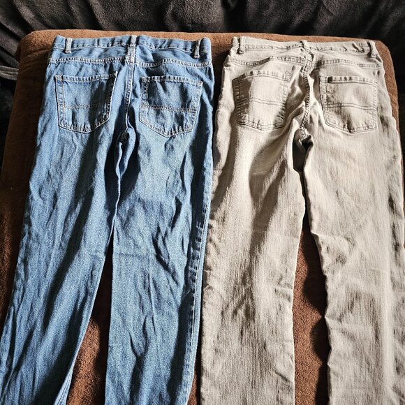 The Children’s Place Boys Jeans Size 14 – 2 Pair Bundle (Blue & Gray Straight) - Picture 2 of 4